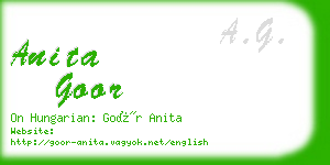 anita goor business card